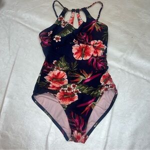 Kona Sol Blue and Pink One Piece Swimwear